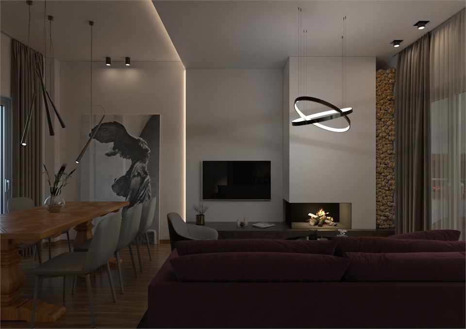 Interior design in apartment in Pireaus